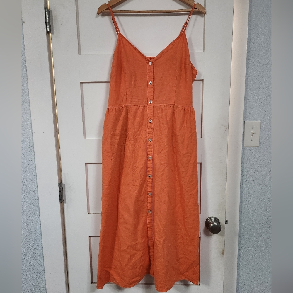 a new day Orange Midi Sundress